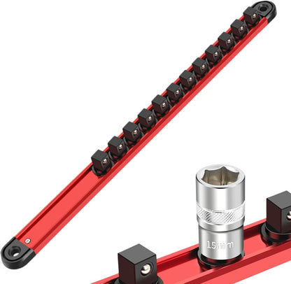  Porte-douilles Magnétique, Barres De Rangement Pour Tournevis, Support De Douilles De Boîte à Outils, Porte-outils En Aluminium, 40,6 Cm, Ce Qui En Fait Une Solution Durable Pour Le Rangement