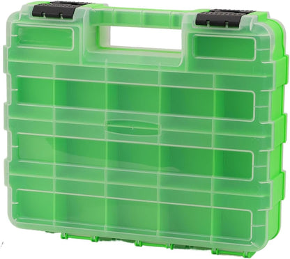 GENERIC Petite Boîte à Outils | Portable Double Face 34 Compartiments, Boîte De Rangement Pour Forets Et écrous Avec Couvercle | Pour Appareils électroniques, Perles, Bijoux, Quincaillerie, Boulons, écrous