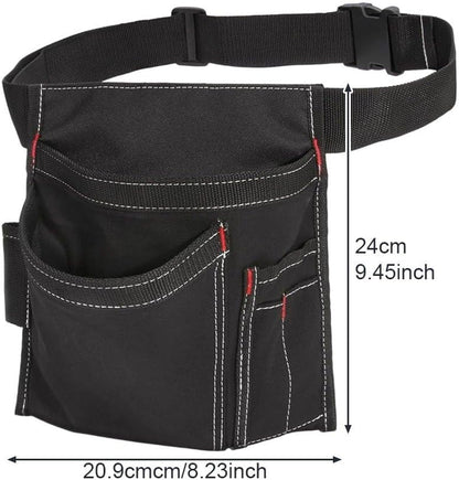  Pochette Porte-Outils À Poches Multiples, Utilitaire Simple Face, Tablier De Travail Ajustable Pour Charpentier, Jardinier, Bricoleur, Ceinture De Travail Résistante