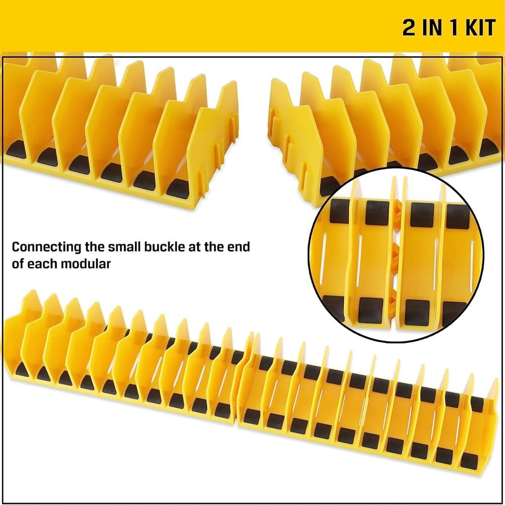  Support Rangement Pour Pinces, Support Rangement Pour Pinces Coupantes à 10 Fentes Avec Base Antidérapante, Organisateur D'Outils, Organisateur Boîte à Outils Pour Tiroir à Outils