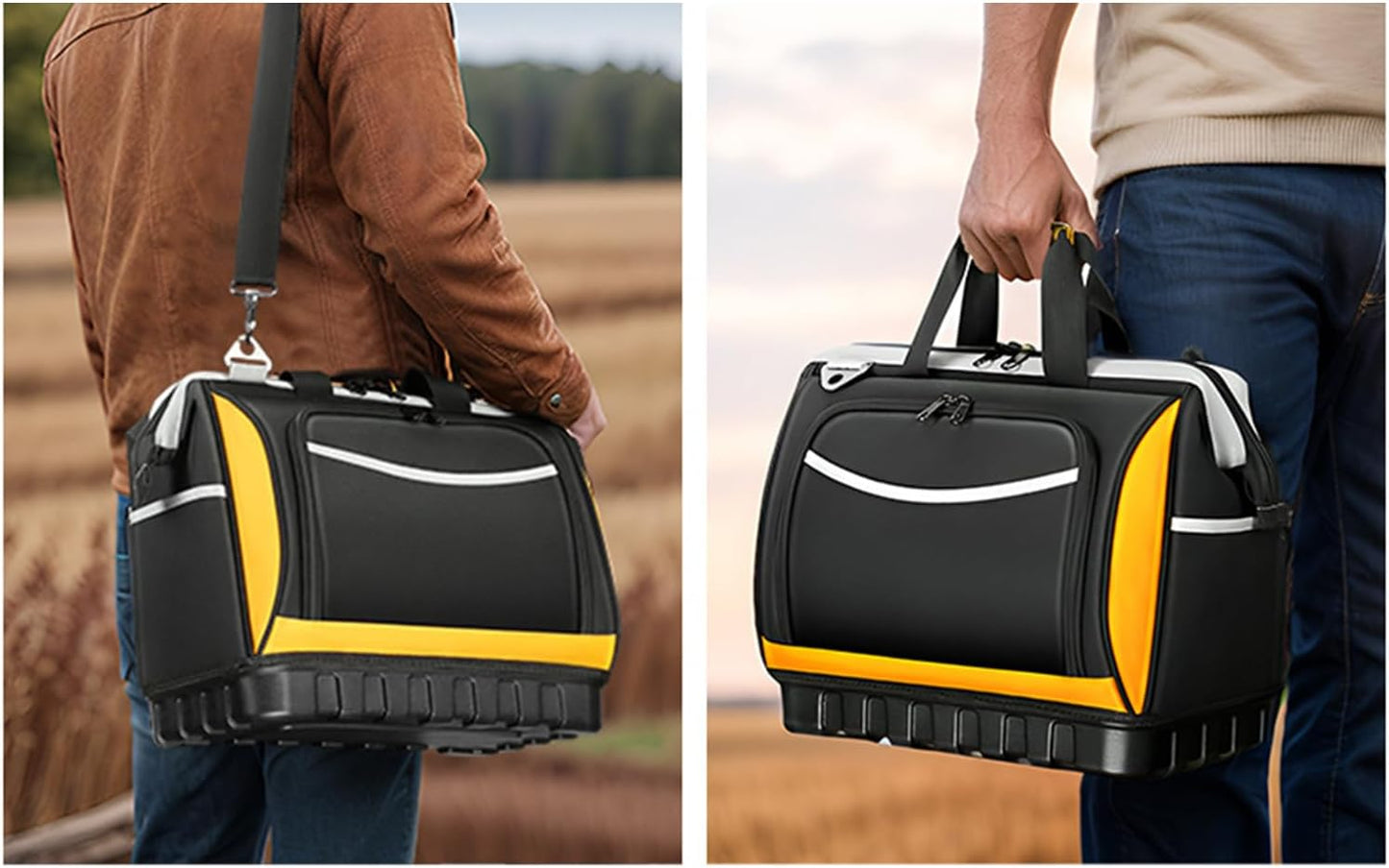 Organisateur De Sac à Outils - Sac D'électricien à Plusieurs Poches - Sac De Détail étanche Avec Dur - Construction En Matériau - Réparations à La Maison, Utilisation Du Garage, Rangement