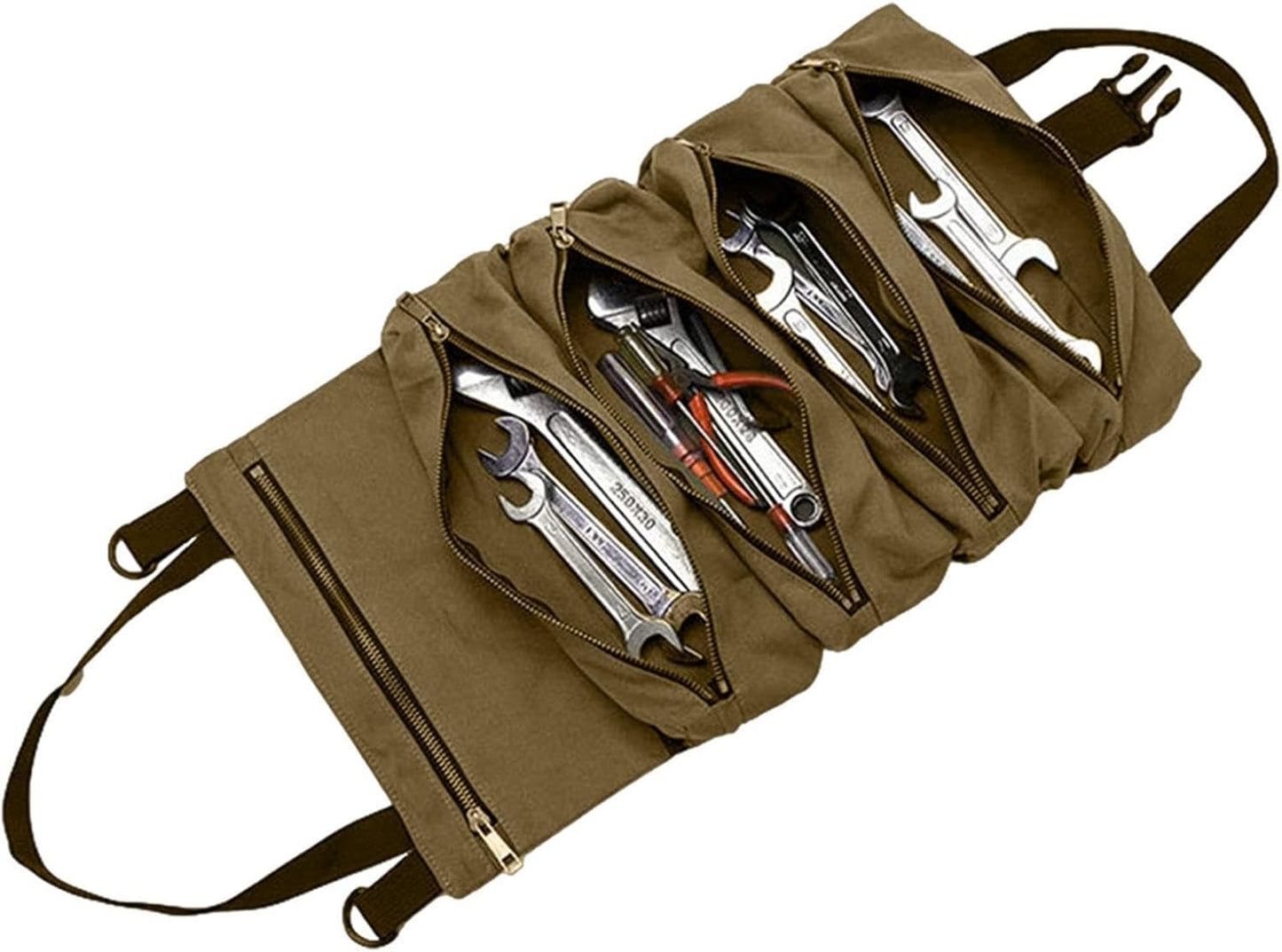  Organisateur De Pochette à Outils Enroulable | Organisateurs D'outils Et Rangement Avec Tissu Oxford 900D | Organisateur De Sac à Outils Avec 5 Pochettes à, Organisateur De Rouleau D'outils
