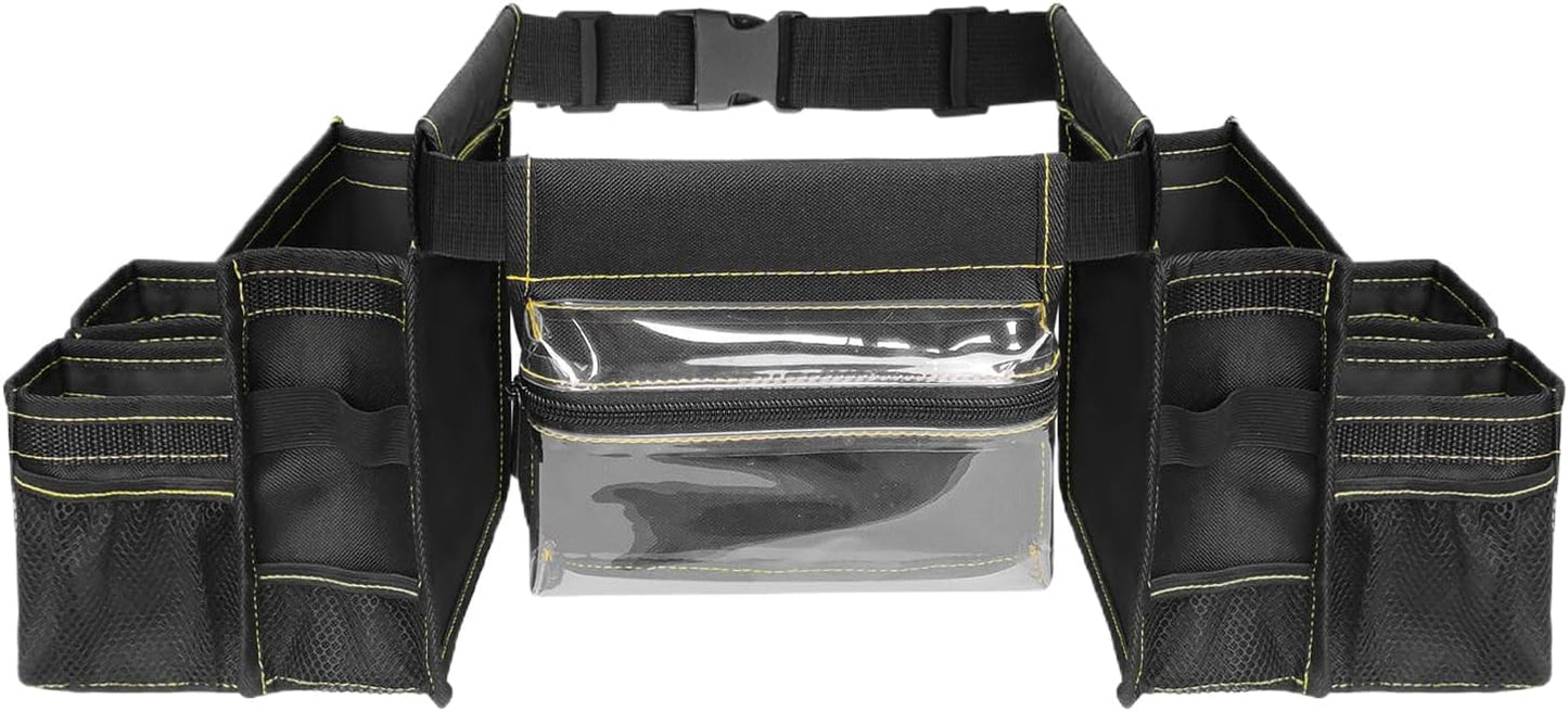 Ceinture à Outils De Jardinage, Sac Banane Réglable, 25 X 20 X 5 Cm, Plusieurs Poches Avec Espace De Rangement Et Design Léger, Ceinture à Outils Imperméable Pour Nettoyage, Ménage, Plomberie