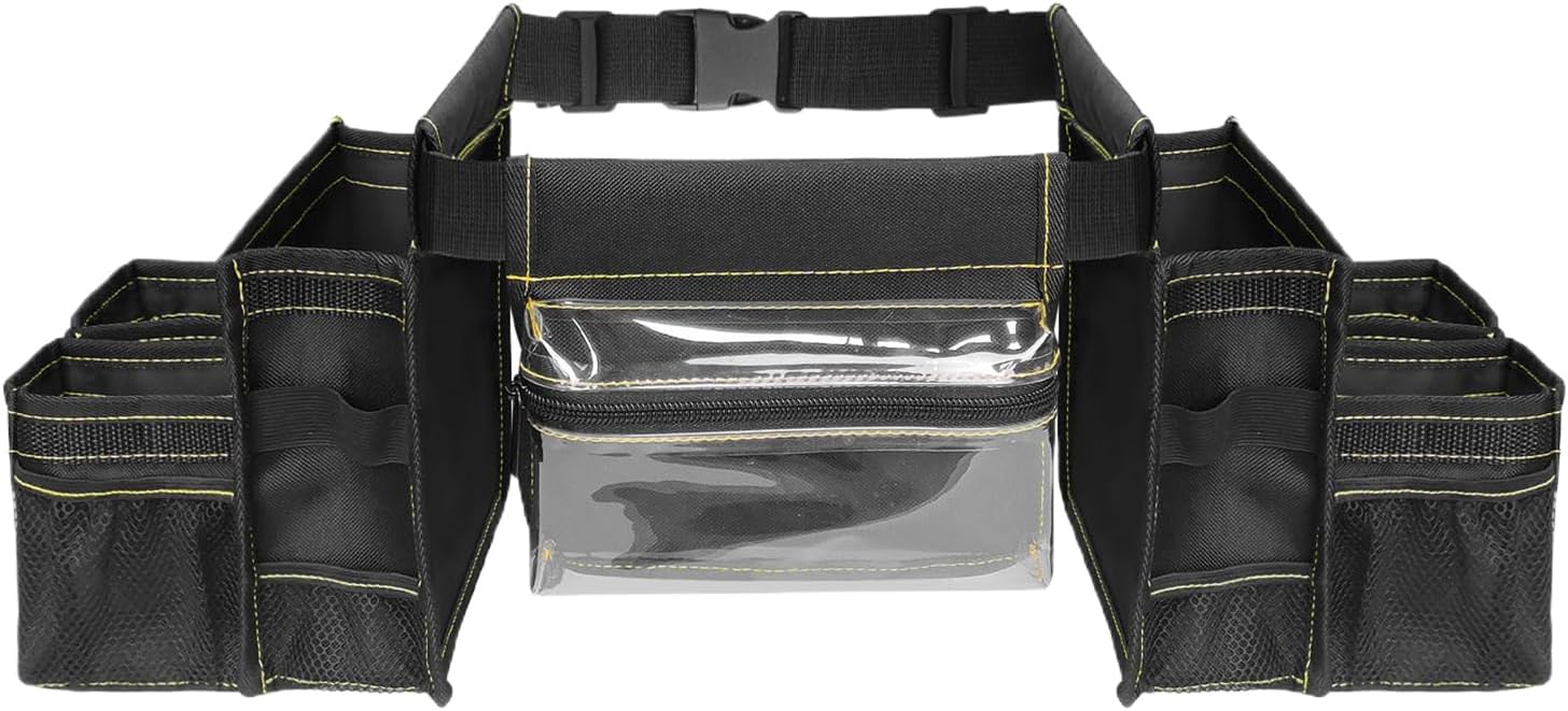  Ceinture à Outils De Jardinage, Sac Banane Réglable, 25 X 20 X 5 Cm, Plusieurs Poches Avec Espace De Rangement Et Design Léger, Ceinture à Outils Imperméable Pour Nettoyage, Ménage, Plomberie