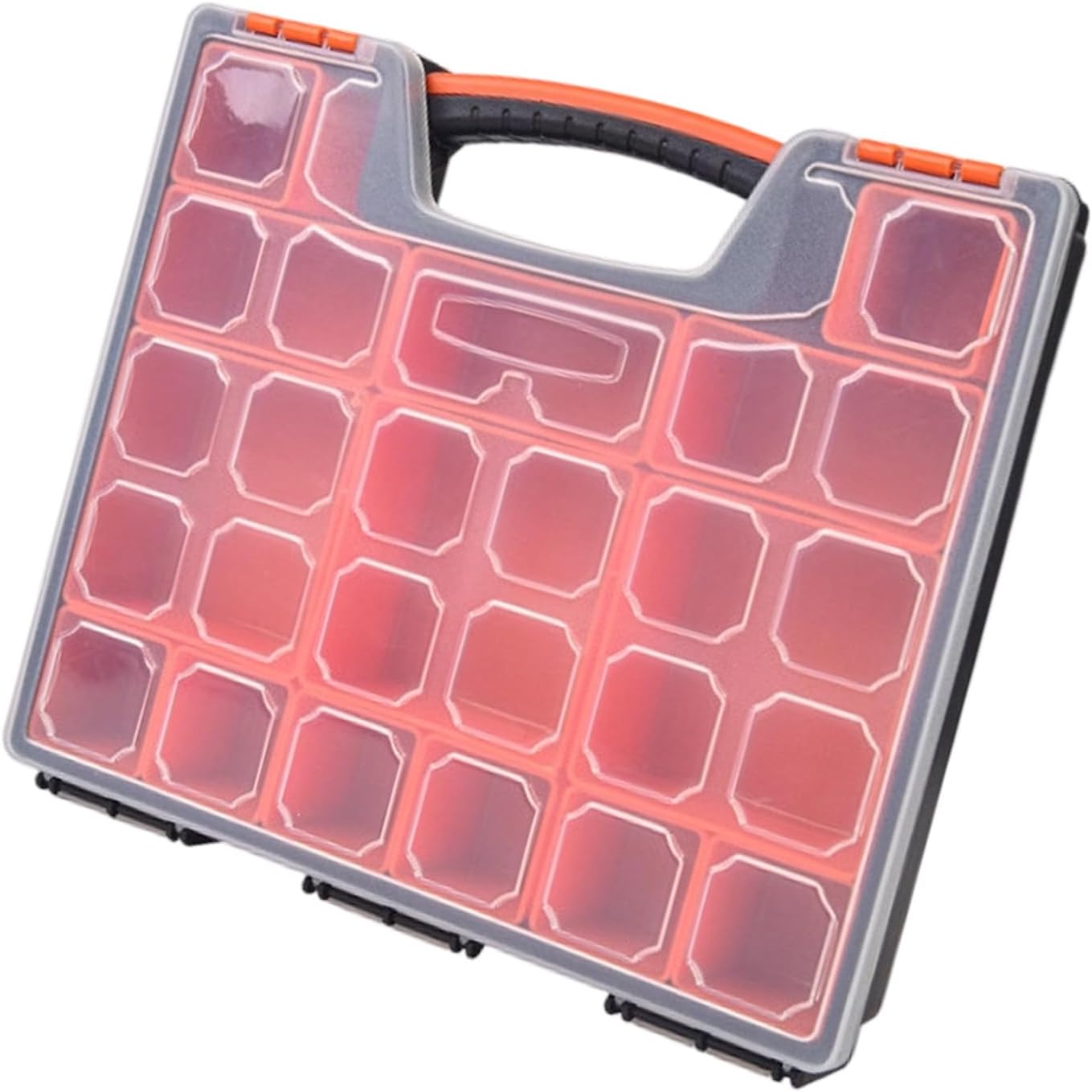  Boîte De Rangement Robuste Pour Pièces Verrouillées Avec Grilles Réglables, Organisateurs De Pièces D ' Atelier Pour Techniciens Professionnels Et Amateurs, Boîte De Rangement En Plastique