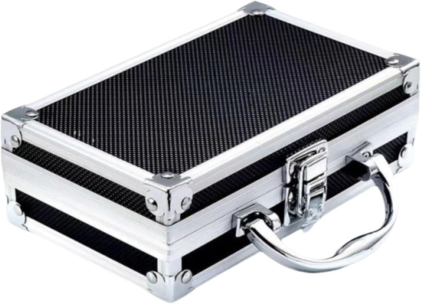 Valise Aluminium Boîte à Outils Antichoc En Alliage D'aluminium, Boîte Portable Résistante Aux Chutes Et Chocs, Mallette De Sécurité Portative Grande Capacité(E 36x10x5.8cm)