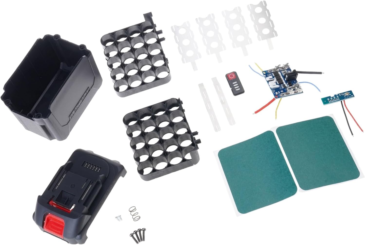  Boîtier De Batterie Avec Indicateur De Puissance, Assemblage Facile Pour Les Batteries, Outil électrique, Boîte De Rangement Pour Outils