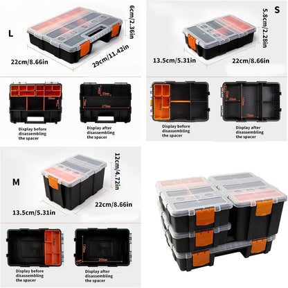  Organisateurs De Matériel Pour Petites Pièces - Boîte à Outils Avec Séparateurs Amovibles - Boîte De Rangement Pour Vis - Organisateurs Portables Pour Petites Pièces