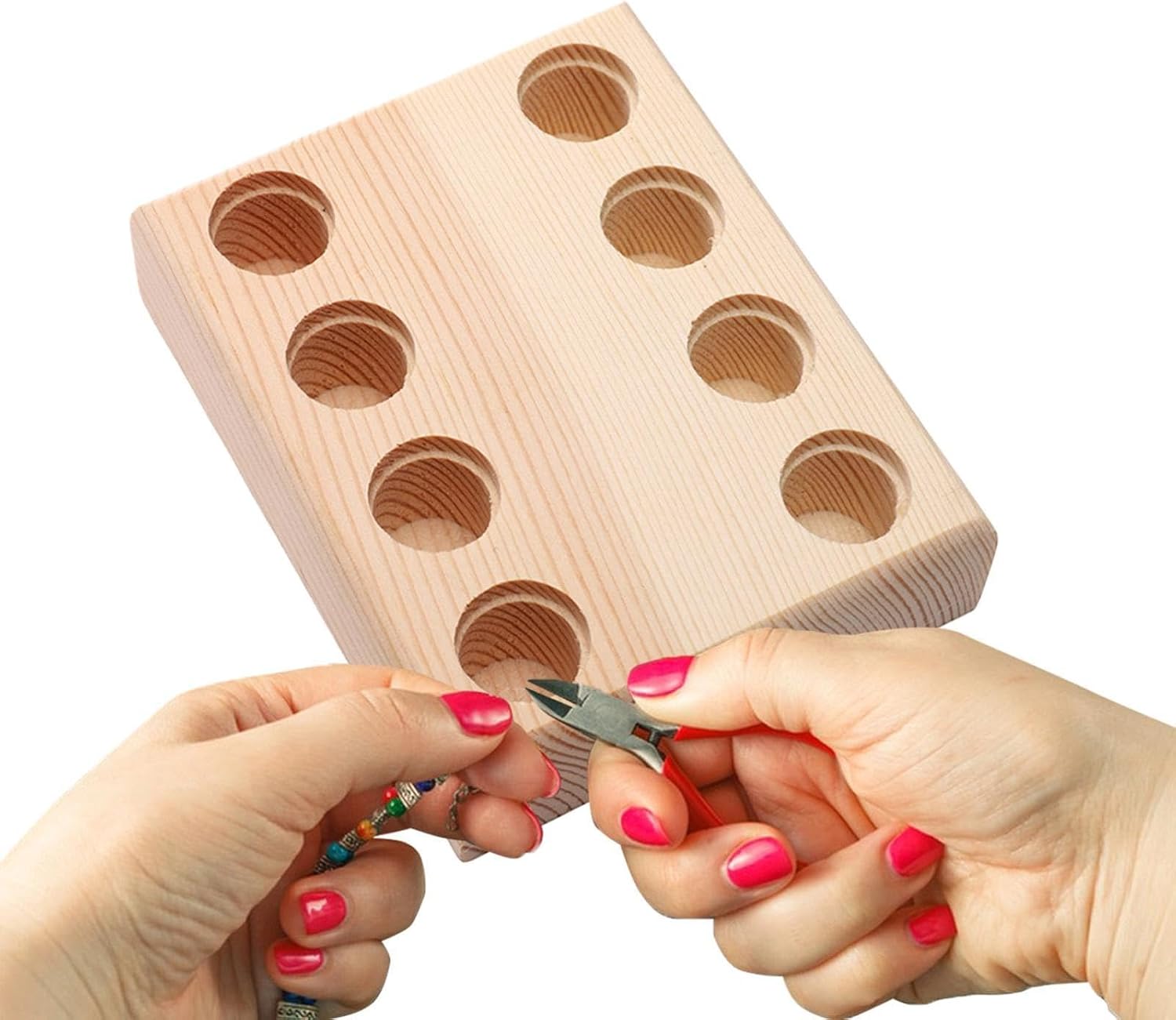  Organisateur De Pinces | Plateau De Rangement En Bois Avec Fentes Multiples Pour Pinces | Organisateur De Rangement Pour Outils À Main - Pour Garage, Établi, Armoire, Service Mécanicien, Travaux Const