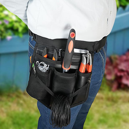 Genérico Ceinture Organisateur D'outils De Jardin | Ceinture D'outils De Jardinage Réglable | D'outils De Jardin | Étui Multifonctionnel Et Multipoches Pour Les Charges De Construction