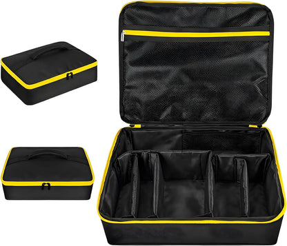  Étui De Rangement En Tissu Oxford Pour Ranger Les Batteries, Les Chargeurs, Les Disques De Coupe De Verre, Les Angles, Les Sacs à Outils Pour Meuleuse D'angle