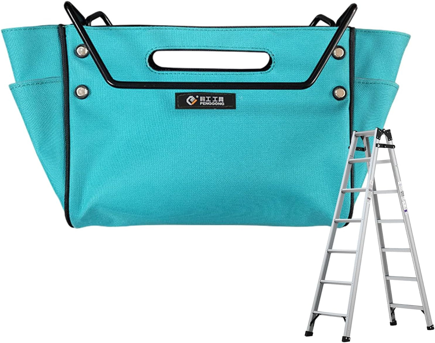  Porte-Outils Pour Échelle | Pochette De Rangement Pour Quincaillerie - Caddy Pour Escabeau Télescopique - Pour Peintres Propriétaires Électriciens Techniciens Couvreurs Jardiniers Atelier Garage Entre