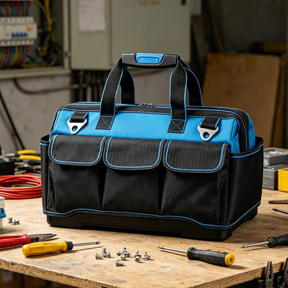  Sac À Outils Robuste - Organisateur De Rangement Multi-Poches En Oxford | Sac À Outils Mécanicien Portable,pour Travaux De Construction Maison Garage Atelier Papa électricien Mécanicien