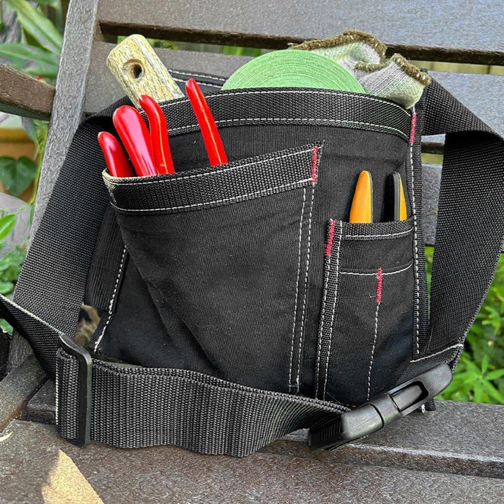  Pochette Porte-Outils À Poches Multiples, Utilitaire Simple Face, Tablier De Travail Ajustable Pour Charpentier, Jardinier, Bricoleur, Ceinture De Travail Résistante