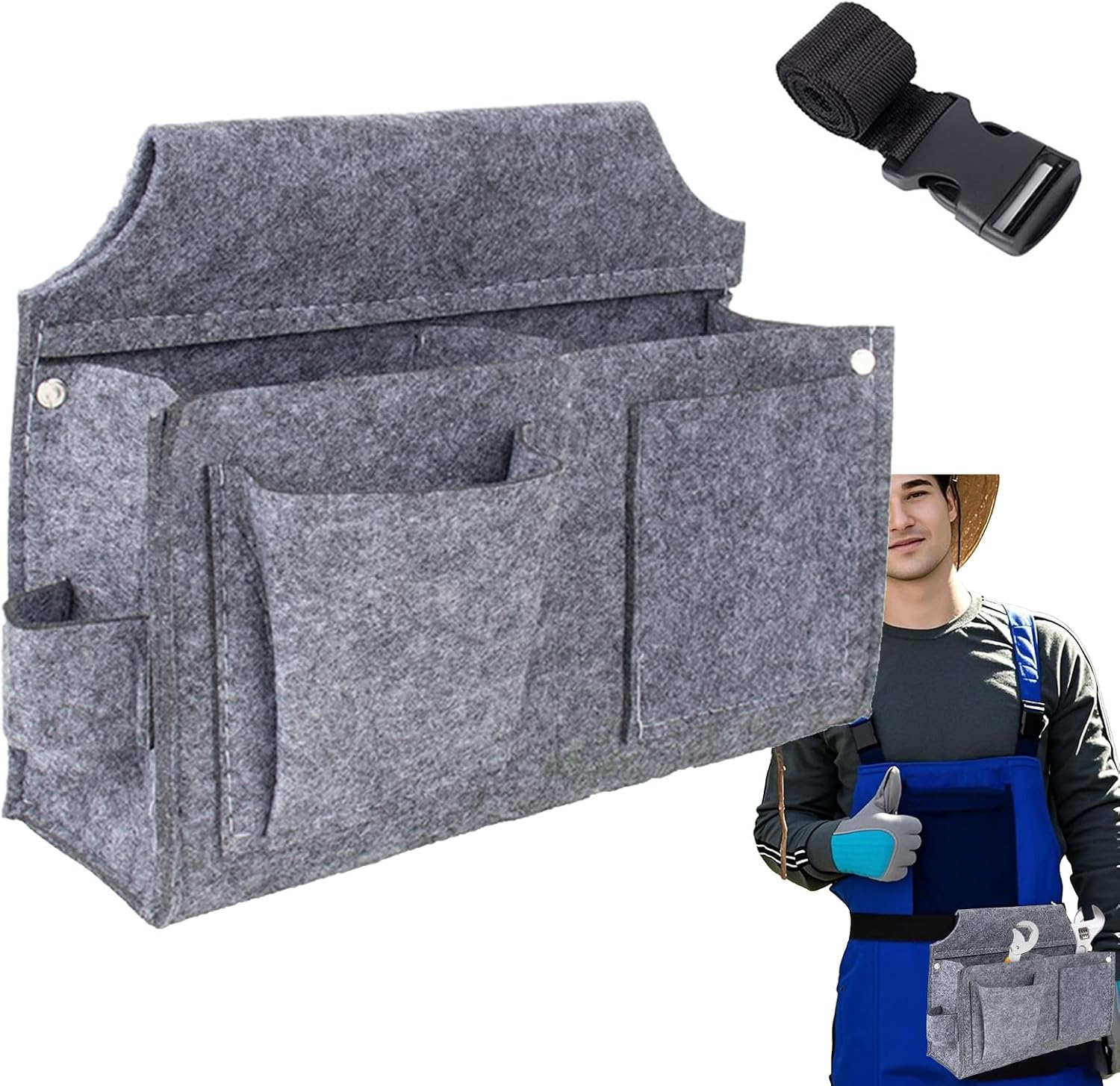 GENERIC Sacs De Ceinture à Outils, Sac De Jardinage Tablier Banane - Bandoulière Réglable Sac Utilitaire Robuste Pour électricien Menuisier Construction Jardinage Plomberie