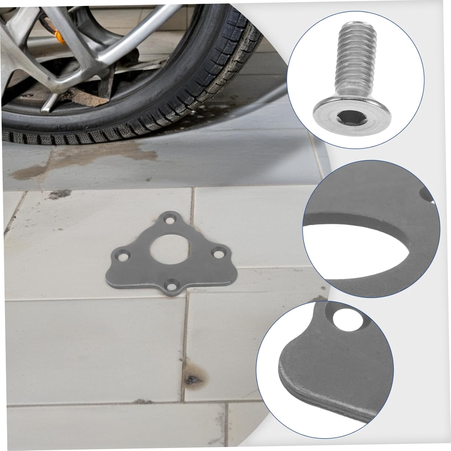  Ciieeo Plaque De Retenue Automobile Avec Boulons Compatible Arbres à Cames De Génération III Et Iv Outil De Verrouillage Pour Moteur