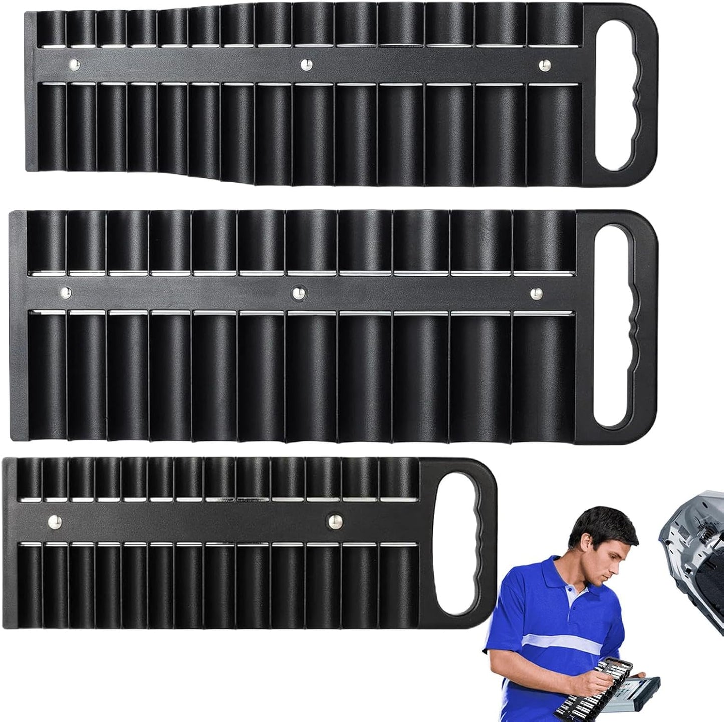 Genérico Organisateur Magnétique, Porte-douilles, Organisateur D'outils, Support Portable, Porte-douilles, Plateau De Rangement Portable, Rangement Pour Mariage, Anniversaire