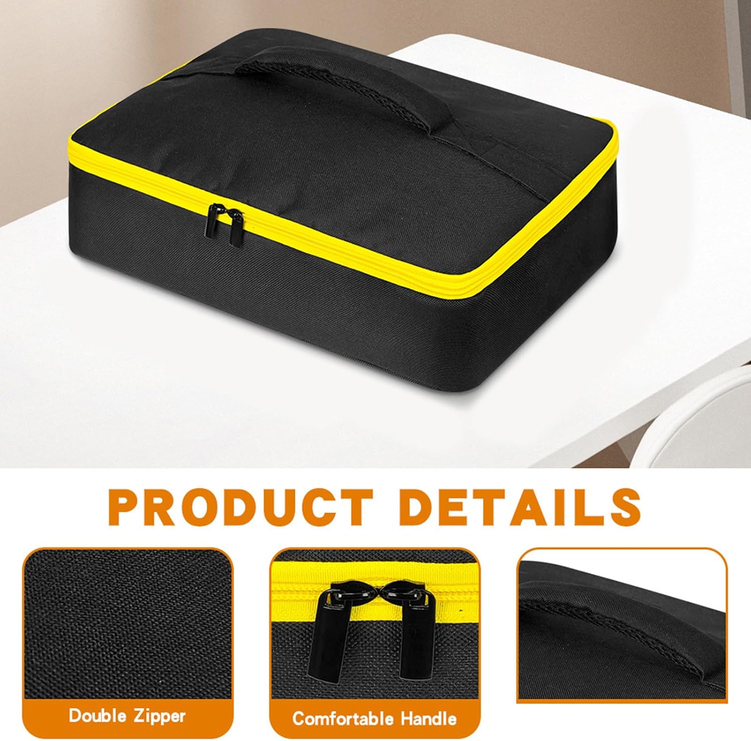  Étui De Rangement En Tissu Oxford Pour Ranger Les Batteries, Les Chargeurs, Les Disques De Coupe De Verre, Les Angles, Les Sacs à Outils Pour Meuleuse D'angle