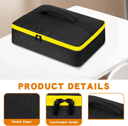  Étui De Rangement En Tissu Oxford Pour Ranger Les Batteries, Les Chargeurs, Les Disques De Coupe De Verre, Les Angles, Les Sacs à Outils Pour Meuleuse D'angle