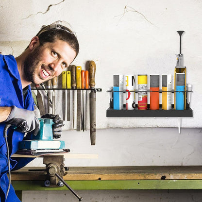  Stockage Colle | Rangement Pour Tubes De Graisse | Organisateur Murale Pour Atelier Et Détail Auto Avec Buses Et Flacons