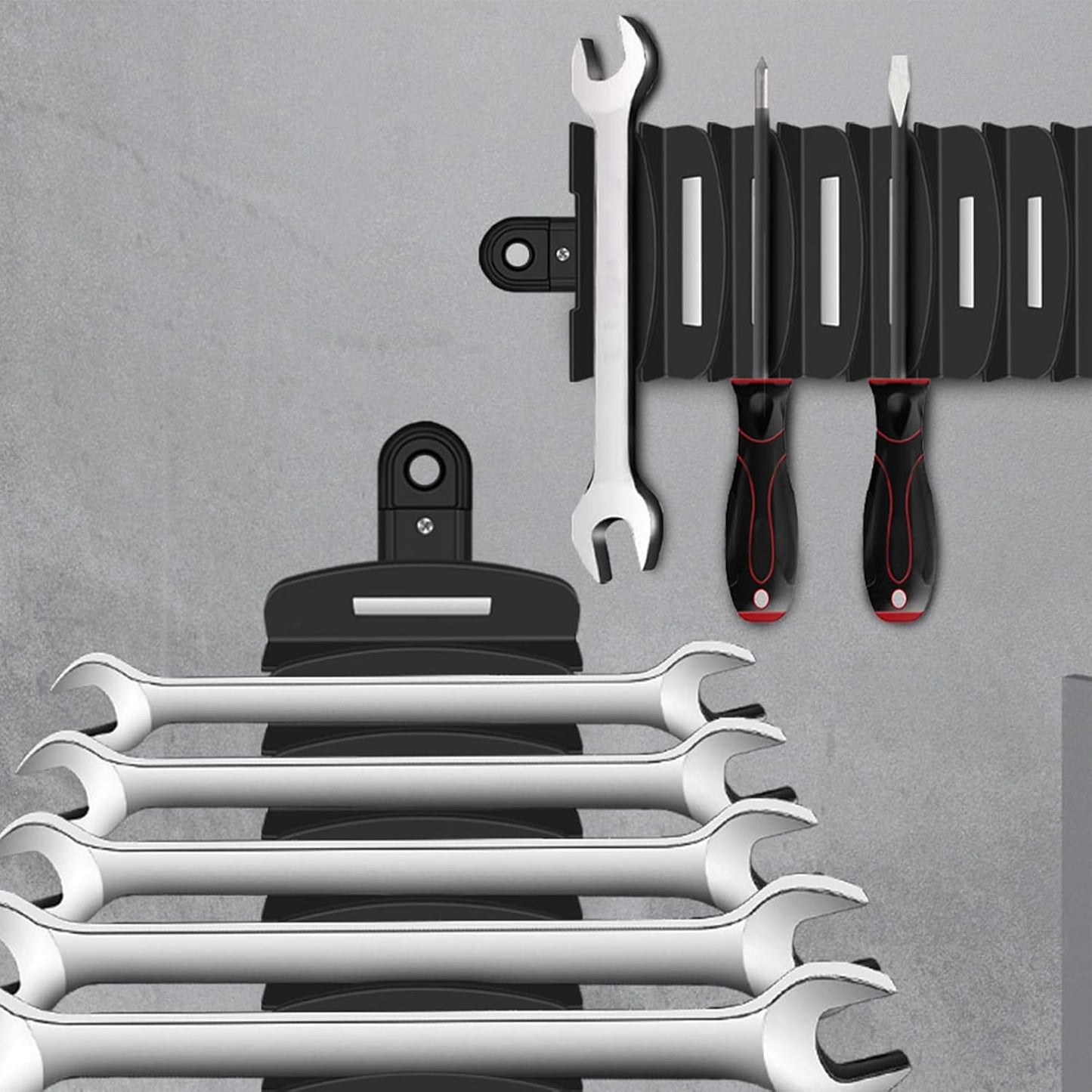  Générique Porte-Clés à Outils, Support Mural Pour Clés à Crémaillère, Accessoire Polyvalent De Fixation Pour Boîte à Outils - Débutants, Passionnés Et Utilisateurs