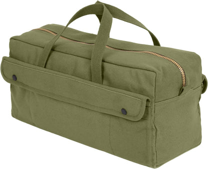  Rothco Canvas Jumbo Tool Bag With Brass Zipper, Olive Drab