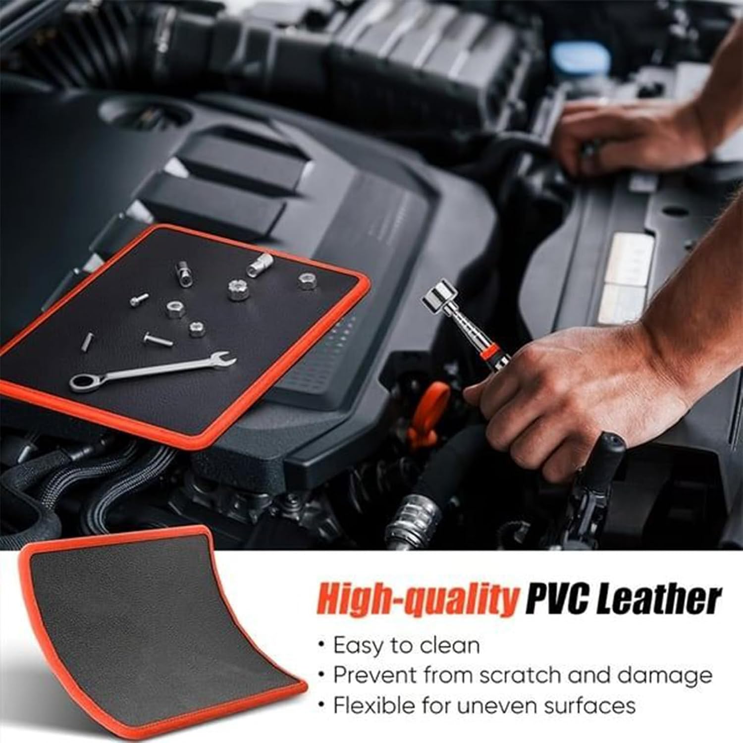  Tapis à Outils Magnétique | 62,2 X 24,6 Cm En PVC – Plateau Anti-rayures – Organisation De Garage Pour établi De Magasin, Mécanicien Mécanique Automobile, Mécanicien