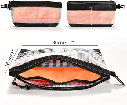  Sac De Rangement En PVC Transparent Antistatique Imperméable Avec Crochet En Métal Oxford 1680D Pour Atelier En Plein Air Sac à Outils En PVC Transparent