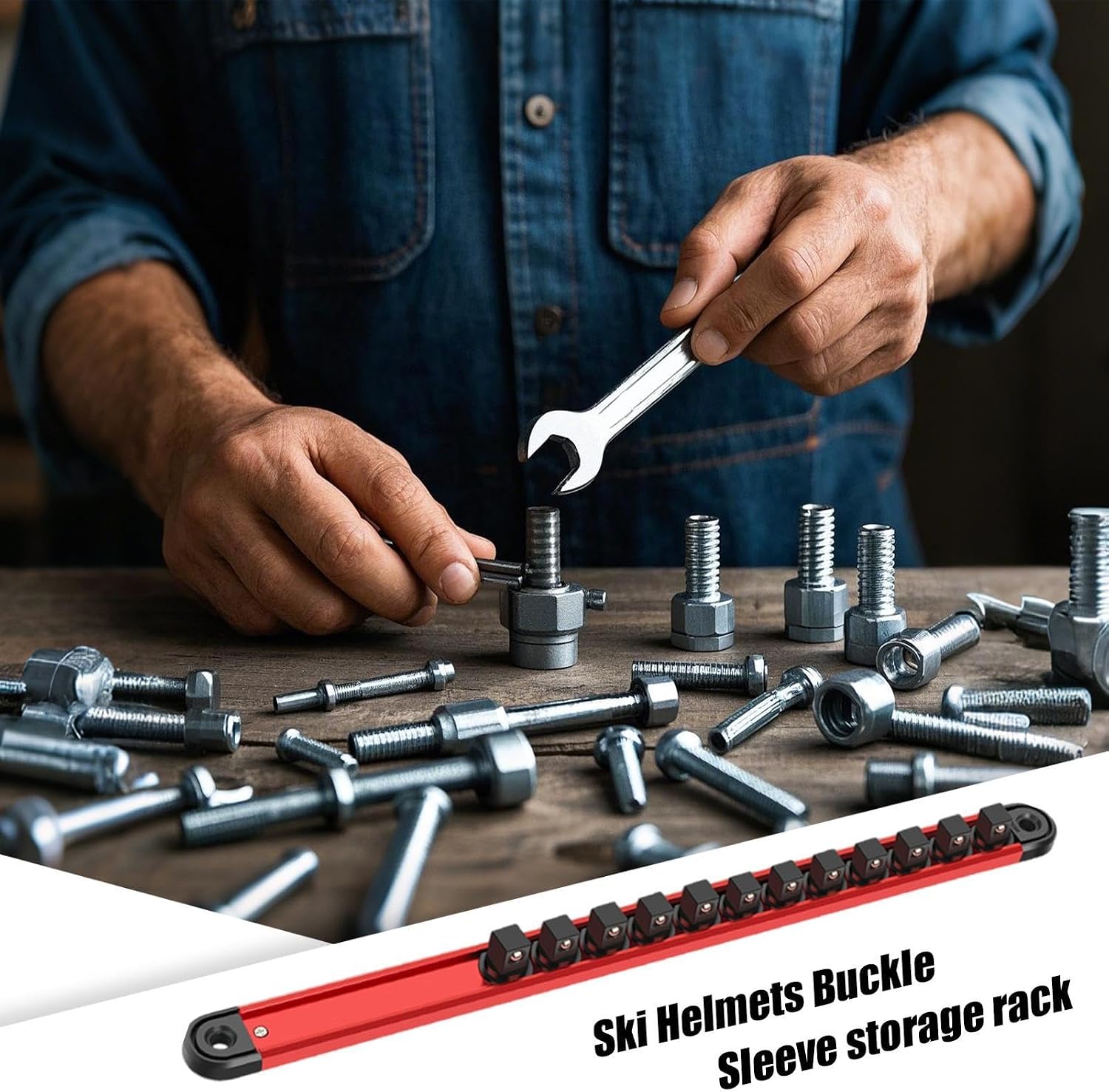  Porte-douilles Magnétique, Barres De Rangement Pour Tournevis, Support De Douilles De Boîte à Outils, Porte-outils En Aluminium, 40,6 Cm, Ce Qui En Fait Une Solution Durable Pour Le Rangement