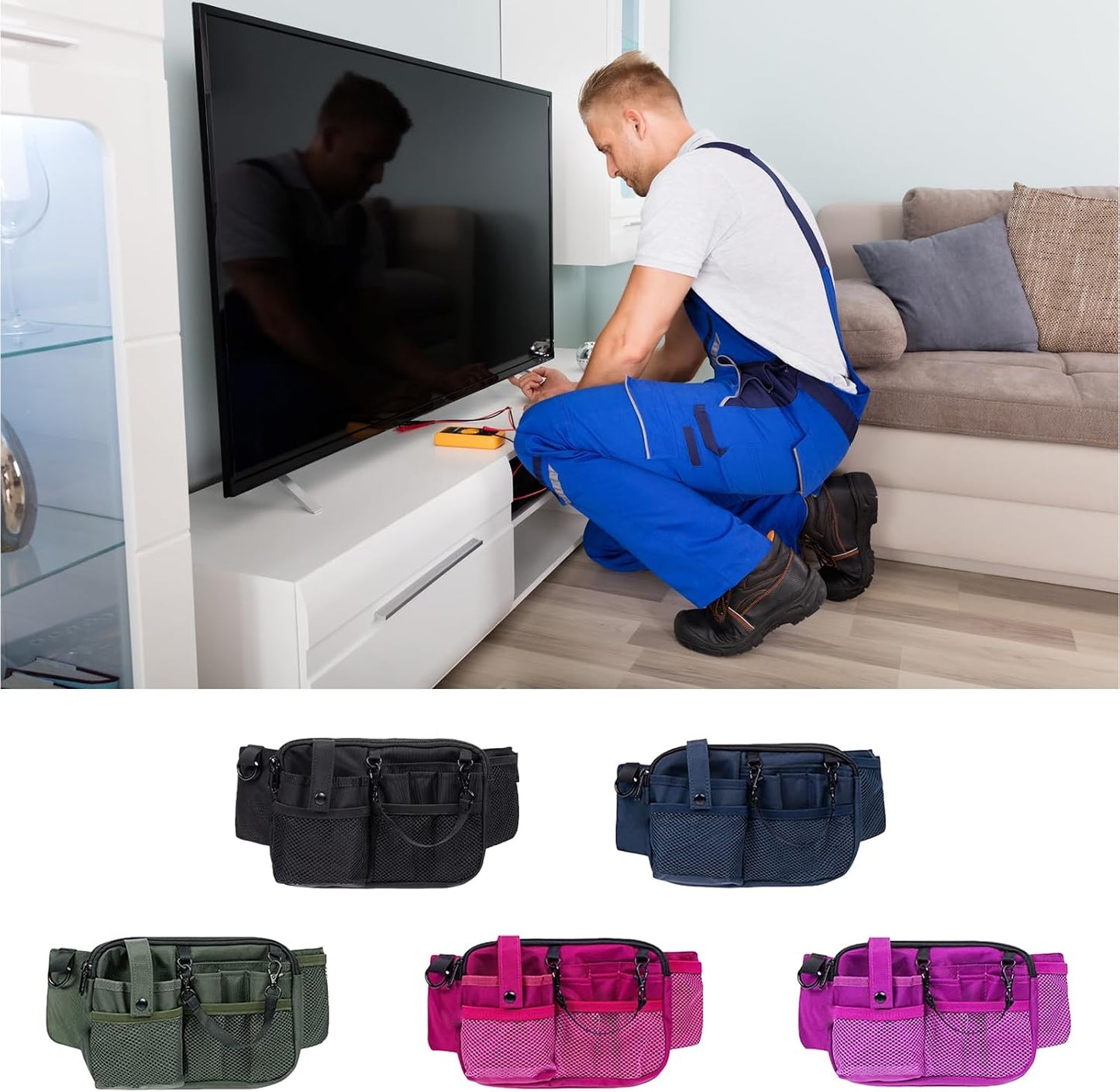  Pochettes De Taille Pour Infirmières, Organisateur D ' Outils, Avec Porte-ruban, De Ceinture Utilitaire De Médecine, Facile à Transporter Pour Les Organisateurs Professionnels De Soins En