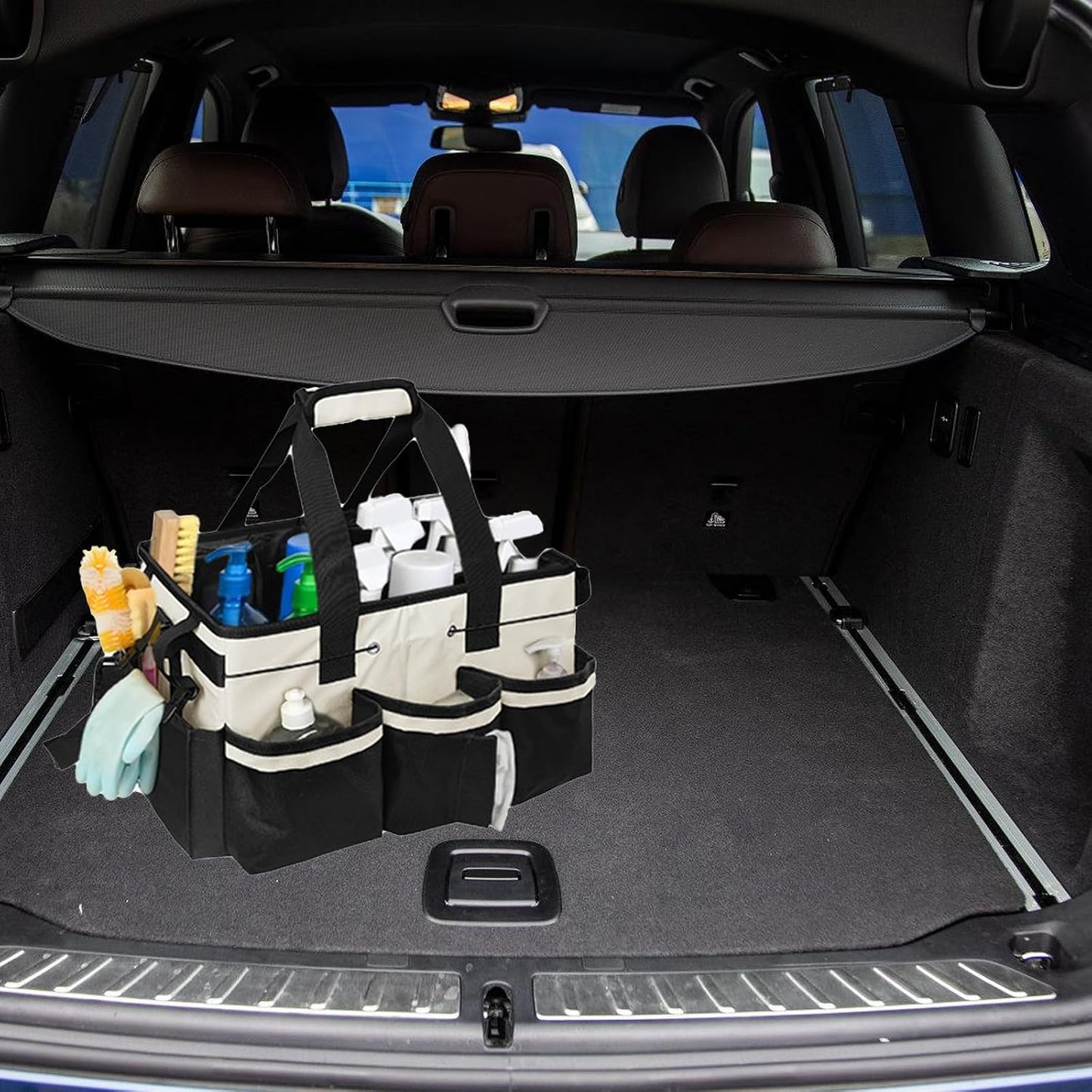  Porte-outils De Nettoyage Avec Côtés En Maille Et Poignées Renforcées, Sac à Outils Respirant Pour La Maison, L'automobile, Sac à Outils Multifonction