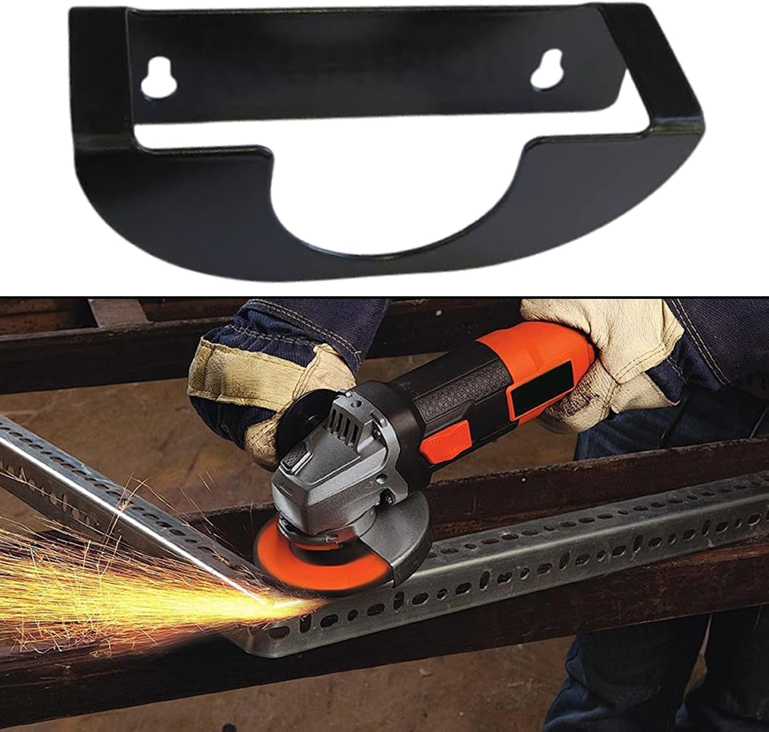  Organiseur D'outils électriques, Support Mural Pour Meuleuse, Support Robuste, Solution De Rangement Multifonctionnelle, Idéal Pour Garage, Atelier, Meuleuse D'angle, 15 X 4 X 5 Cm