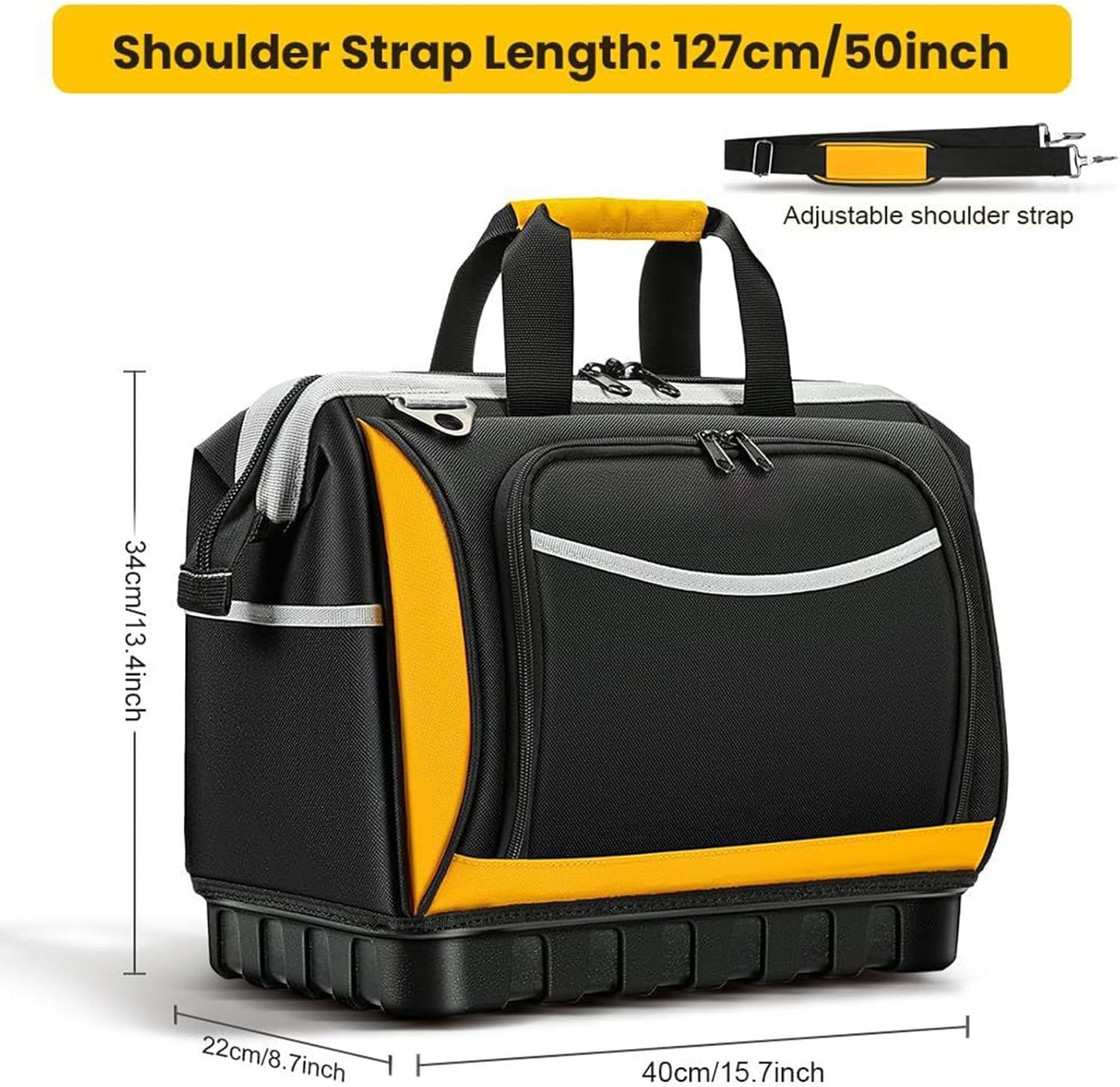  Organisateur De Sac à Outils - Sac D'électricien à Plusieurs Poches - Sac De Détail étanche Avec Dur - Construction En Matériau - Réparations à La Maison, Utilisation Du Garage, Rangement