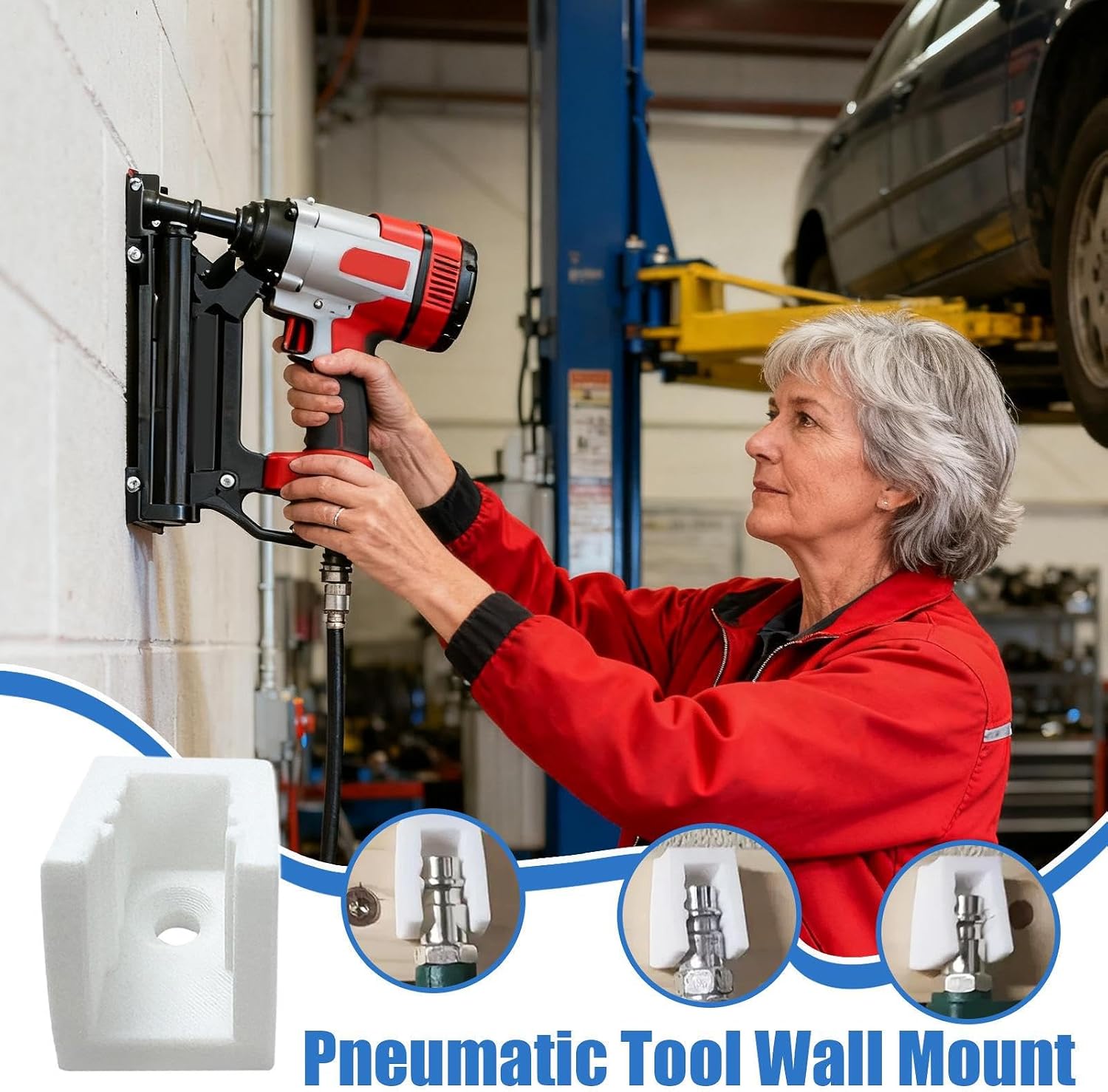 GENERIC Porte-outils – Organiseur Peu Encombrant | Support Mural Pour Outils Pneumatiques | Pour Garage, Atelier, Réparation Automobile, Lavage De Voiture, Zone D'entretien