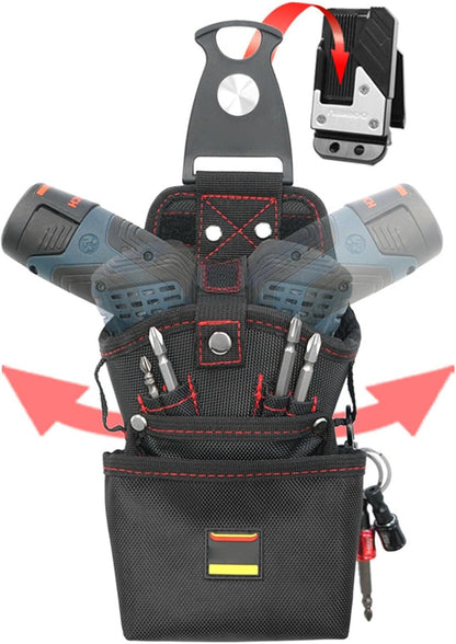  Sac à Outils De Ceinture | Sac Porte-Outils Ceinture Aimanté - Pochette à Vis Réglable Organisateur Pour Électricien, Porte-Perforateur Électrique Imperméable Pour Atelier De Menuiserie Et