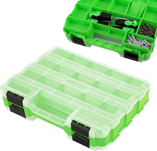 GENERIC Boîte à Outils – Organiseur Portable Transparent – Conteneur De Quincaillerie Avec Couvercle Transparent – Pour Garage, Maison, Atelier, Matériel De Quincaillerie à Ongles, écrous, Forets, Douilles