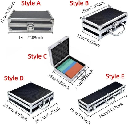  Valise Aluminium Boîte à Outils Antichoc En Alliage D'aluminium, Boîte Portable Résistante Aux Chutes Et Chocs, Mallette De Sécurité Portative Grande Capacité(E 36x10x5.8cm)