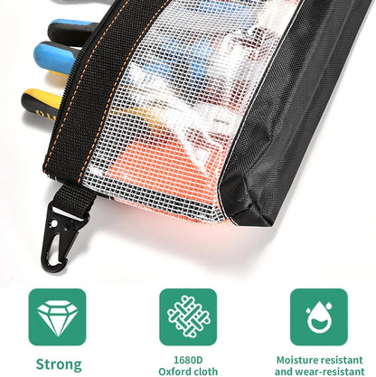  Sac De Rangement En PVC Transparent Antistatique Imperméable Avec Crochet En Métal Oxford 1680D Pour Atelier En Plein Air Sac à Outils En PVC Transparent