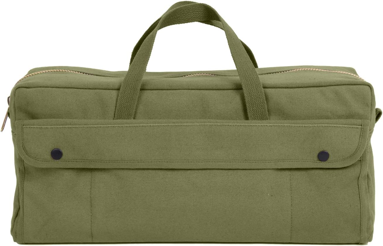  Rothco Canvas Jumbo Tool Bag With Brass Zipper, Olive Drab