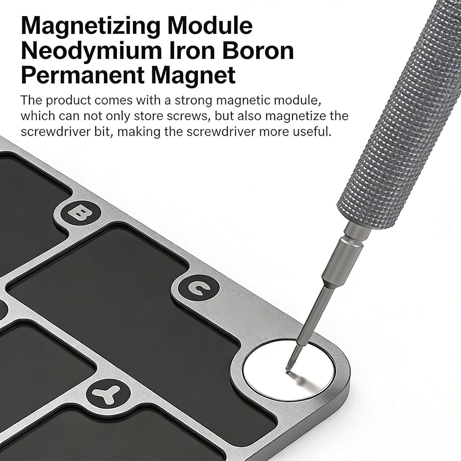  Plateau Magnétique De Stockage De Vis En Aluminium, Pour Téléphone Portable, Ordinateur, Tablette, Réparation Embouts De Tournevis, Stockage D ' Outils De Magnétisation