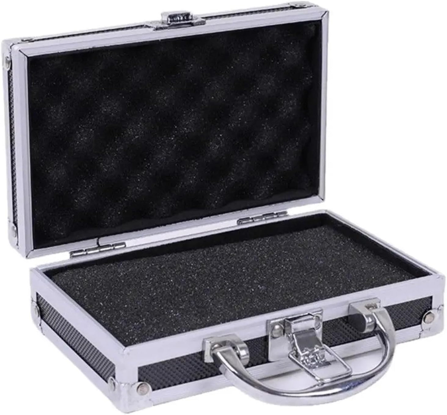  Valise Aluminium Boîte à Outils Antichoc En Alliage D'aluminium, Boîte Portable Résistante Aux Chutes Et Chocs, Mallette De Sécurité Portative Grande Capacité(E 36x10x5.8cm)