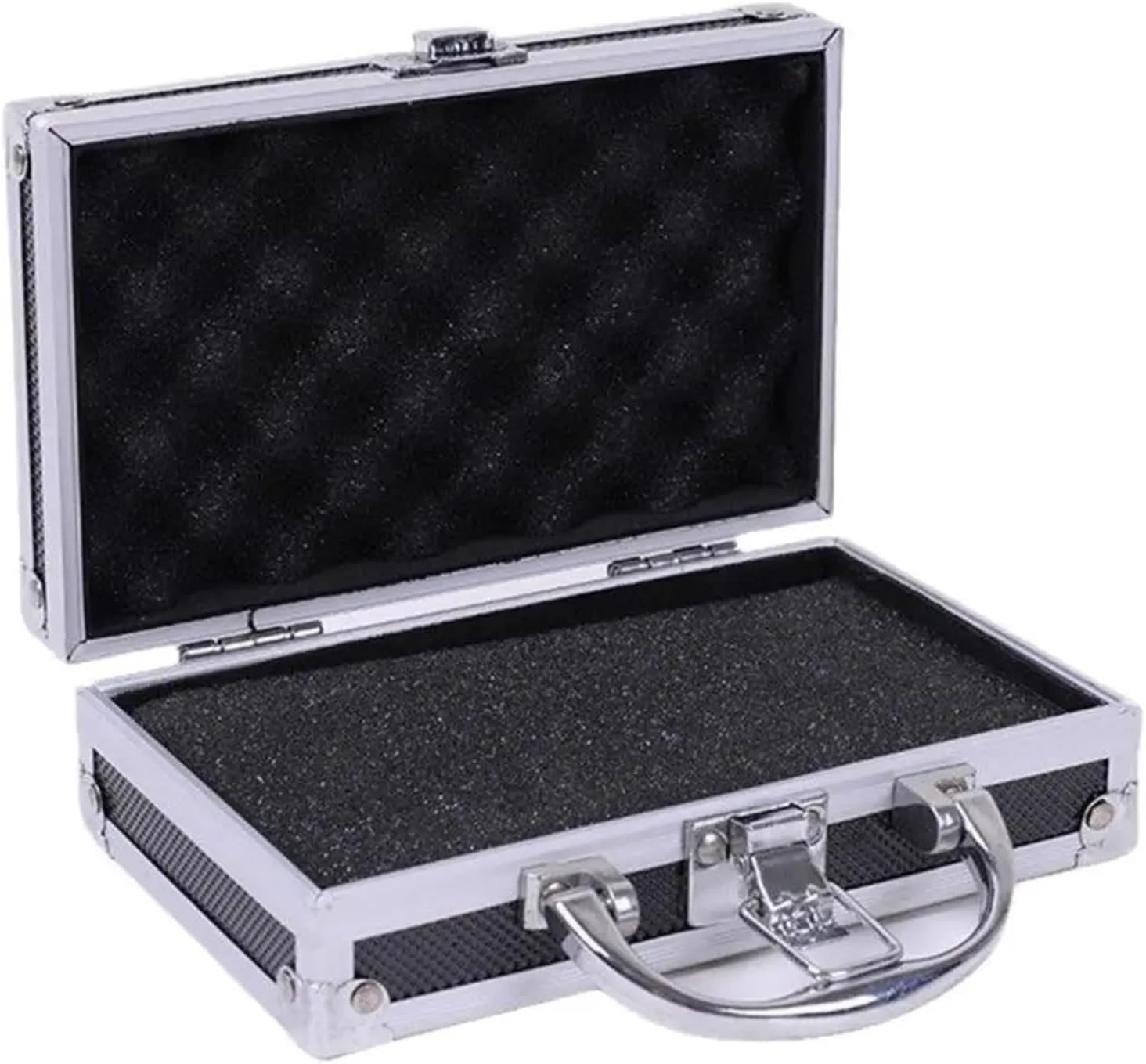  Valise Aluminium Boîte à Outils Antichoc En Alliage D'aluminium, Boîte Portable Résistante Aux Chutes Et Chocs, Mallette De Sécurité Portative Grande Capacité(E 36x10x5.8cm)