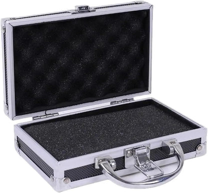  Valise Aluminium Boîte à Outils Antichoc En Alliage D'aluminium, Boîte Portable Résistante Aux Chutes Et Chocs, Mallette De Sécurité Portative Grande Capacité(E 36x10x5.8cm)