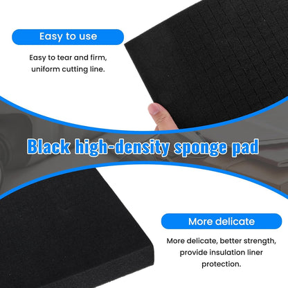  2 Pièces De Mousse à Séparer Pour Boîte à Outils, Insert De Mousse Prédécoupée, Mousses D'Ombre Haute Densité 350x250x40mm