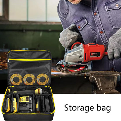  Étui De Rangement En Tissu Oxford Pour Ranger Les Batteries, Les Chargeurs, Les Disques De Coupe De Verre, Les Angles, Les Sacs à Outils Pour Meuleuse D'angle