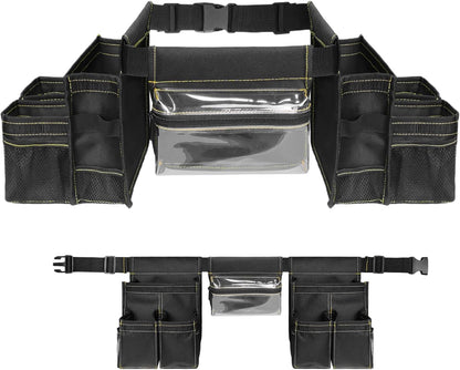  Ceinture à Outils De Jardinage, Sac Banane Réglable, 25 X 20 X 5 Cm, Plusieurs Poches Avec Espace De Rangement Et Design Léger, Ceinture à Outils Imperméable Pour Nettoyage, Ménage, Plomberie