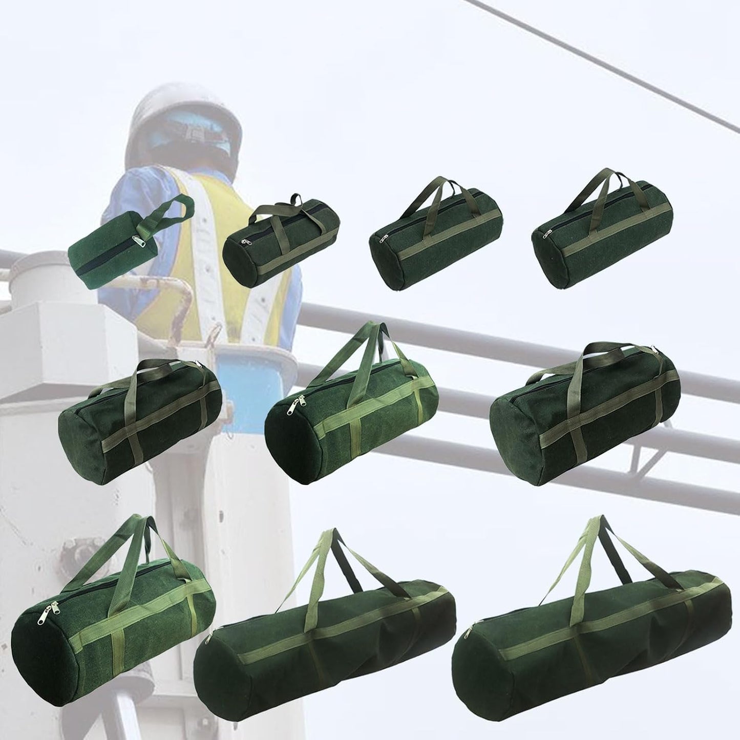  Sac à Outils En Toile Durable Pour électricien - Grande Capacité - Boîte De Transport Pour Un Rangement Efficace Et Une Organisation Du Sac En Toile
