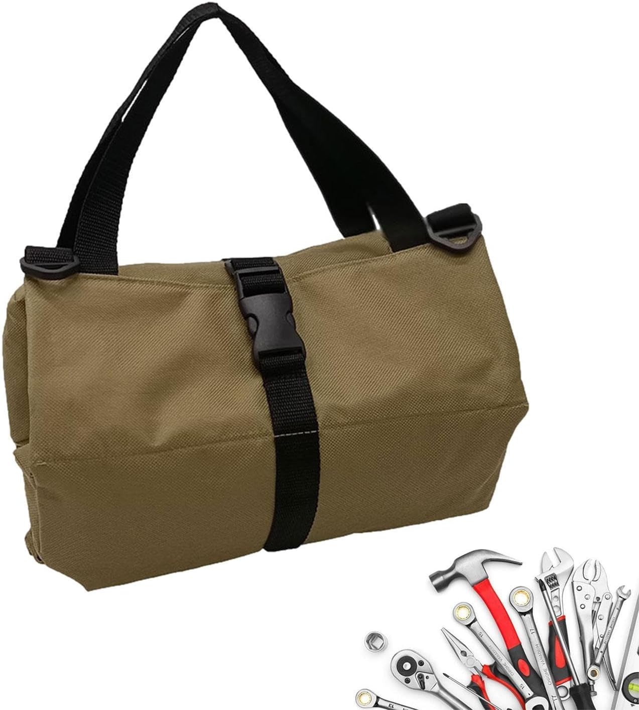  Organisateur De Pochette à Outils Enroulable | Organisateurs D'outils Et Rangement Avec Tissu Oxford 900D | Organisateur De Sac à Outils Avec 5 Pochettes à, Organisateur De Rouleau D'outils