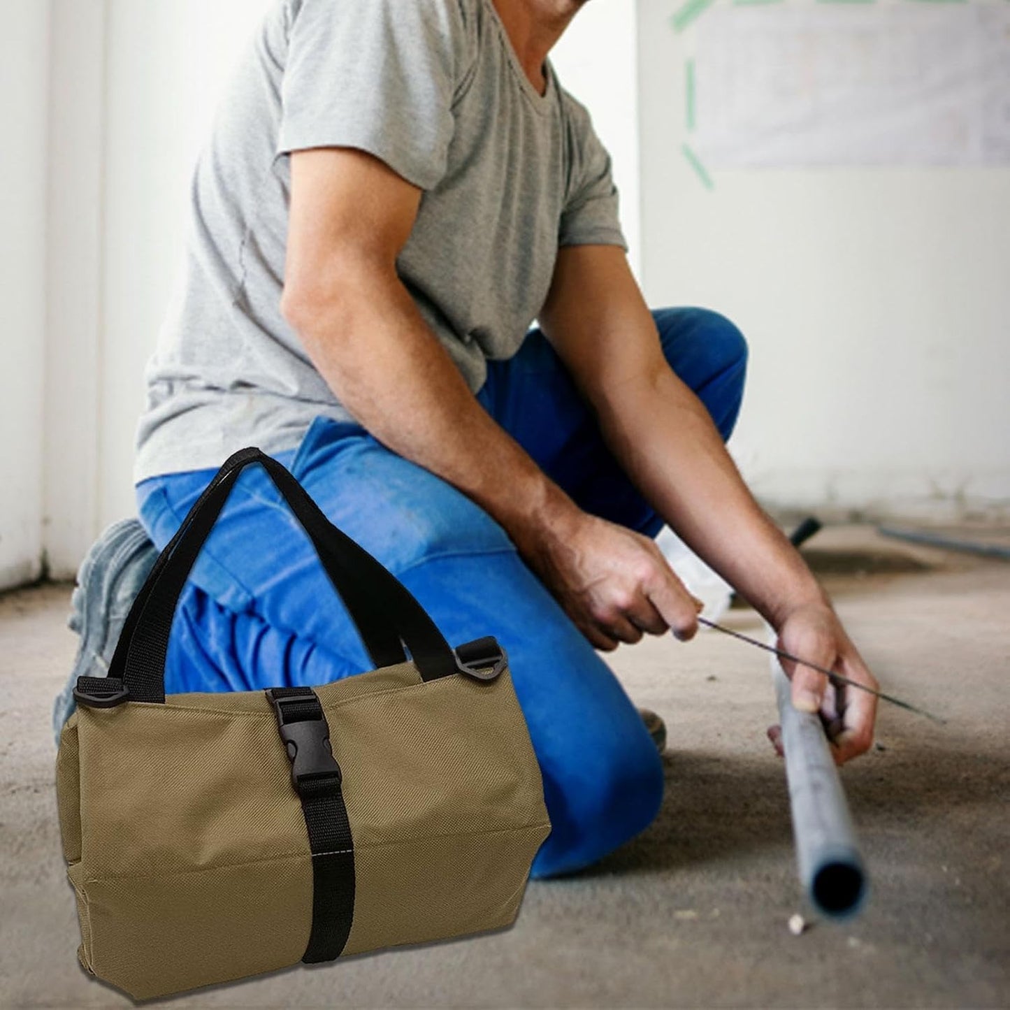  Organisateur De Pochette à Outils Enroulable | Organisateurs D'outils Et Rangement Avec Tissu Oxford 900D | Organisateur De Sac à Outils Avec 5 Pochettes à, Organisateur De Rouleau D'outils
