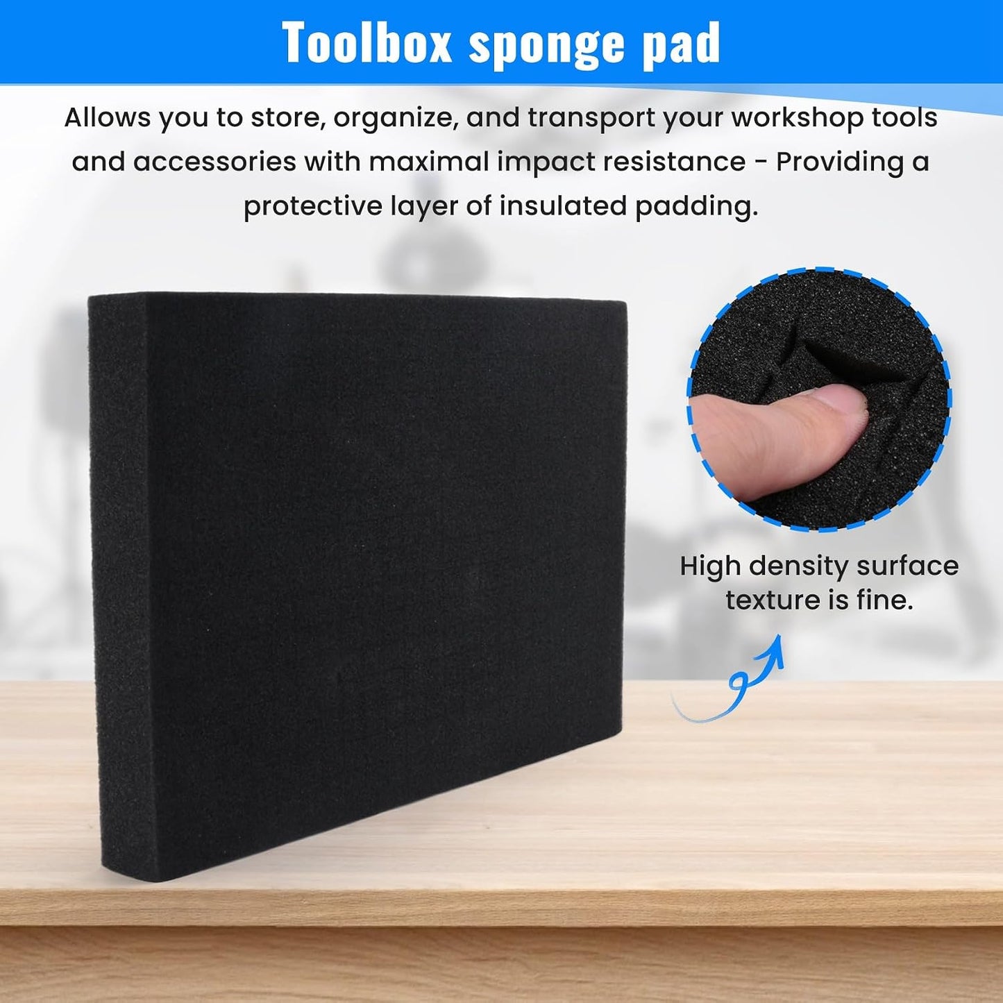  2 Pièces De Mousse à Séparer Pour Boîte à Outils, Insert De Mousse Prédécoupée, Mousses D'Ombre Haute Densité 350x250x40mm